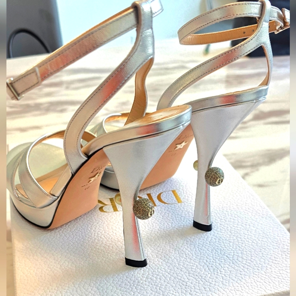 Dior Tribales Silver High Heel Sandals
